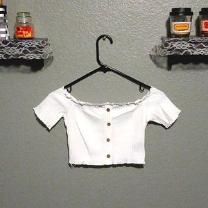 White crop top, Size 2, SHEIN